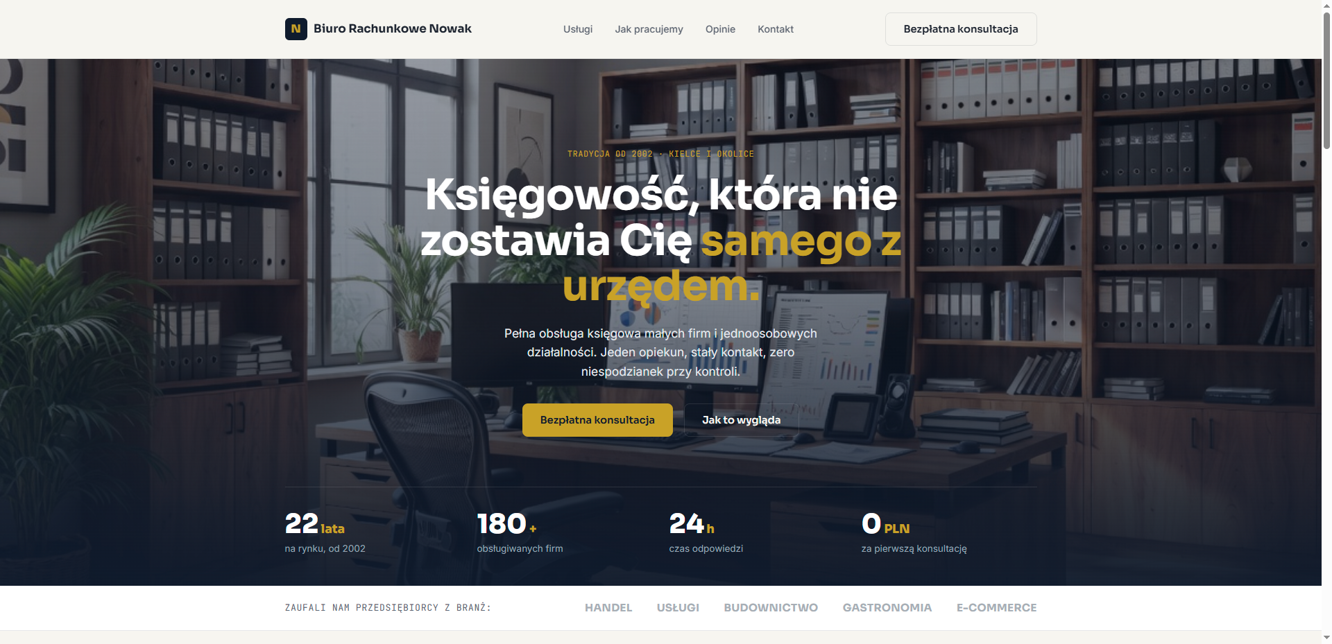 Projekt strony biura rachunkowego